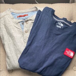 The North Face Navy and Beige Shirt Duo